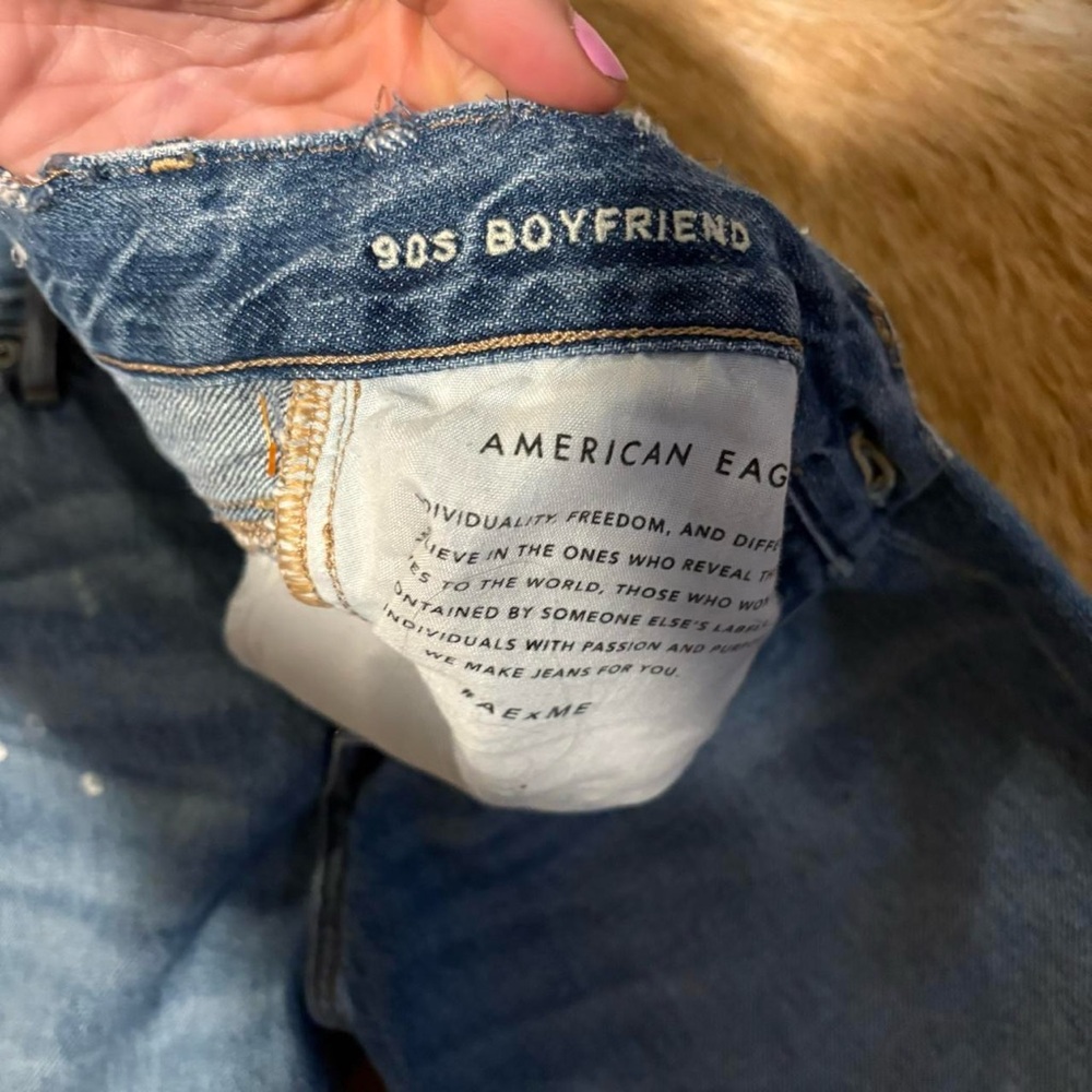 American Eagle 90s boyfriend distressed size zero jeans‎ - Picture 3 of 7
